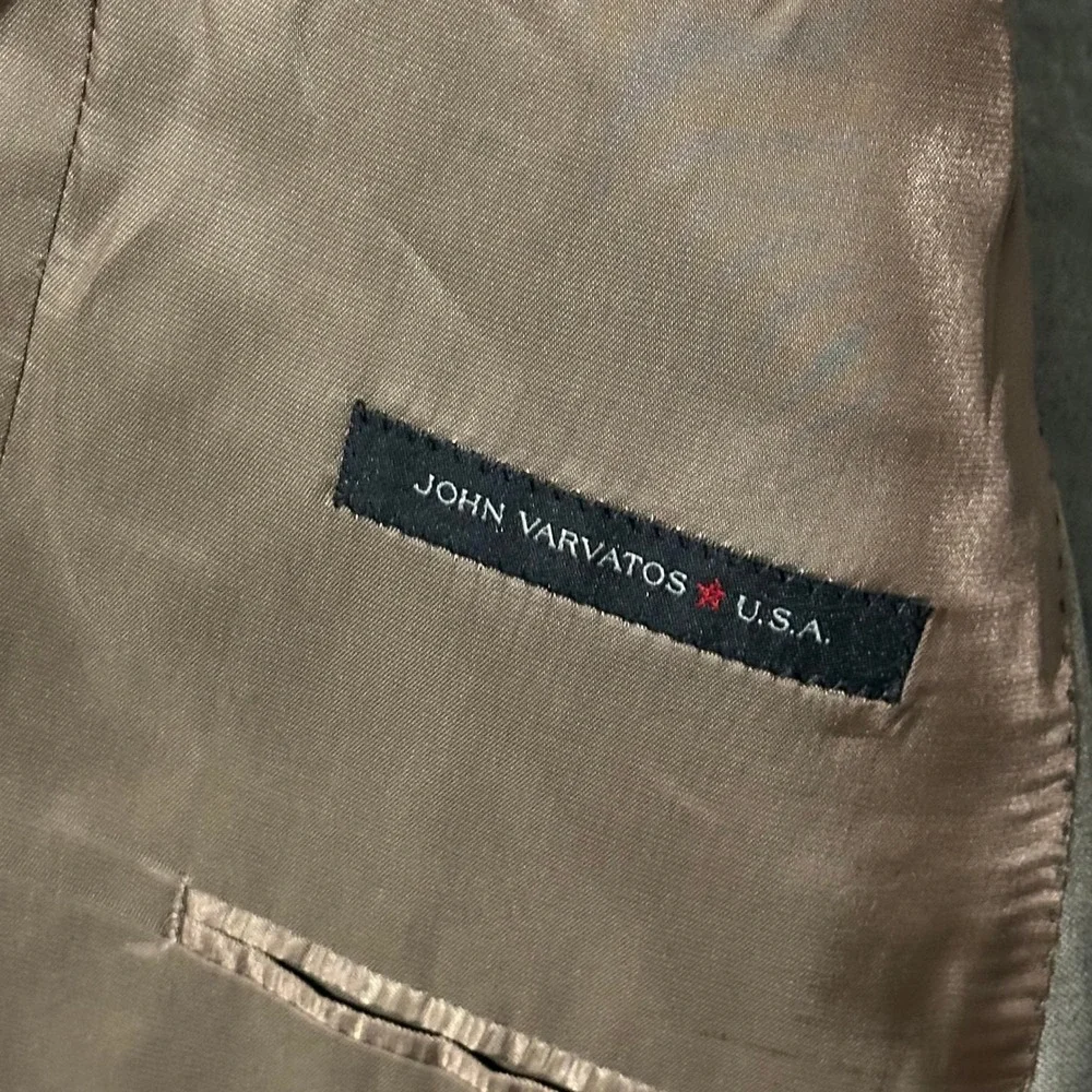 John Varvatos Bedford ST-N-SC Mens Blazer Jacket 42R Wool Tan Brown Two Button